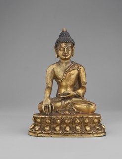 Shakyamuni Buddha, buddha iconographic, lotus throne iconographic, Himalayan culture, Tibetan