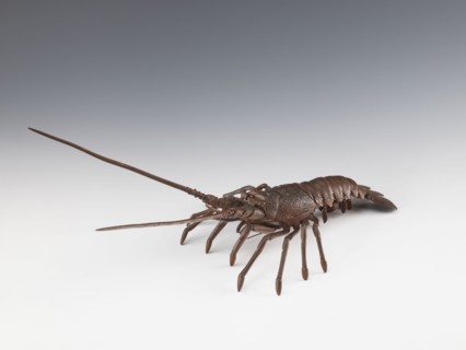 Lobster-shaped okimono Ise ebi, late 19th century Meiji period, 1868–1912, Japan. Bronze sculpture
