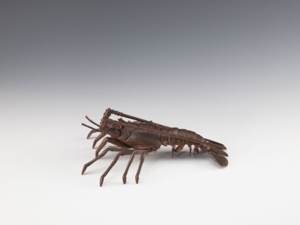 Lobster-shaped okimono Ise ebi, bronze figurine jizai okimono depicting a lobster; Meiji period,