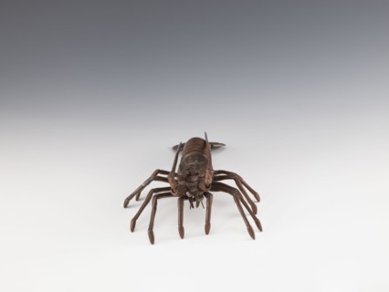 Lobster-shaped okimono Ise ebi, bronze jizai okimono depicting a lobster, Meiji period, late 19th