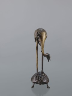 Candlestick shokudai, lotuses, Genius, turtles, cranes iconography, Japanese art, Meiji 1868–1912,