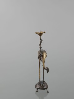 Candlestick shokudai, ; materials/features: lotuses, turtles, cranes iconography, animals; culture: