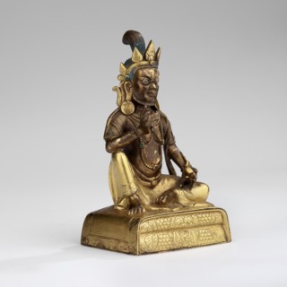 Jambhala, unknown sculptor, deity of wealth iconography, Himalayan/Tibetan Buddhist art, fruits,