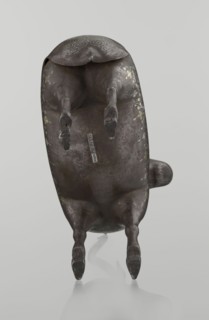 Ram, Persian, Qajar dynasty 1785–1925, 1st half of the 19th century. Sculpture; animal figurine of