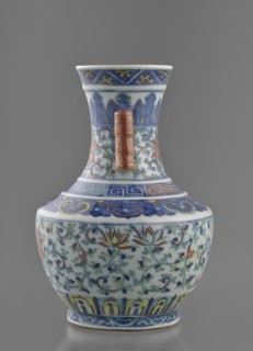 Vase with threads in the shape of bamboo twigs; maker, Chinese; Qing dynasty 1644–1911, Qianlong