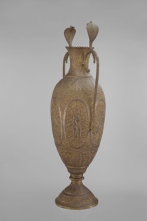 Vase, 19th century, India; vessel, height 65.0 cm, width 27.5 cm, weight 2.95 kg. On the belly six