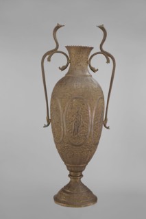 Vase, repossession Kraków - Vishnu, Indian art, Indian culture, cobras snakes, plant ornament,