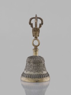 Bell ghanta, 19th century, Tibet. Ritual object used in Tibetan Buddhist religious rites;