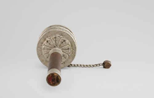 Prayer wheel, Tibetan Buddhist art, Himalayan, Himalayan art, scrolls, Buddhist art, 19th century,