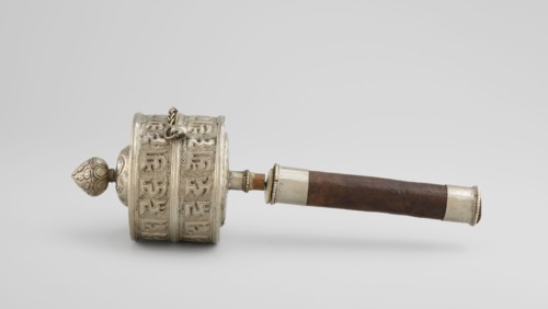 Prayer wheel, Tibetan Buddhist art, Himalayan art, scrolls, Buddhist art, 19th century, Tibet, cult