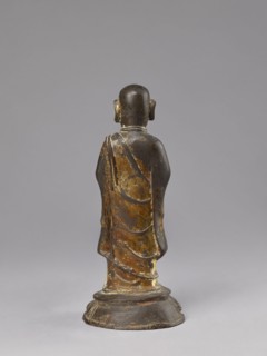 Monk on a Lotus Throne, lotus throne iconography, figurine, men, Chinese art, Chinese culture, Qing