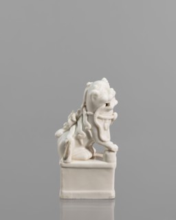Incense burner in the shape of a fo lion with a ball; ceramic; Chinese; 18th century; sculpture;