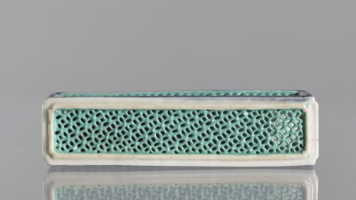 Cricket Cage, Chinese, Qing dynasty 1644–1911, colored porcelain vessel depicting animals and a