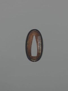 Metal collar ending a sword hilt fuchi, Funada, Ikkin 1812–1863 metalworker, Japanese art, Japanese