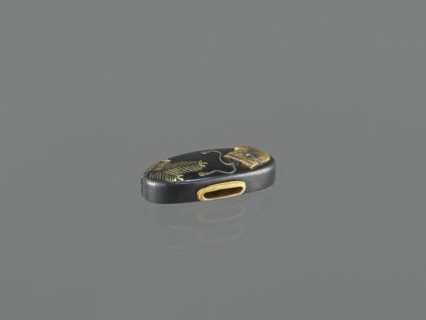Metal collar ending a sword hilt fuchi, Japanese, Edo period 1603–1868, 19th century; katana fuchi;