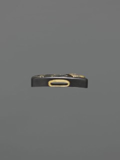 Metal collar ending a sword hilt fuchi, Japanese, Edo period 1603–1868, katana fitting; decorated