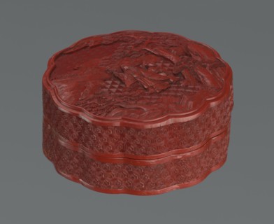 Box with a lid, Chinese, Qing dynasty 1644–1911, 2nd half of the 18th century. Lacquered box with