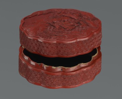Box with a lid, Chinese, Qing dynasty 1644–1911, 2nd half of the 18th century. Lacquered box