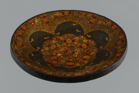 Plate, 19th century, Qajar dynasty 1785–1925, Persian, Iran; ceramic vessel, floral ornament with