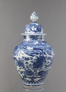Vase with cover, unknown ceramist, Japanese, Edo period Genroku–Kyoho, ca. 1690–1730, Arita