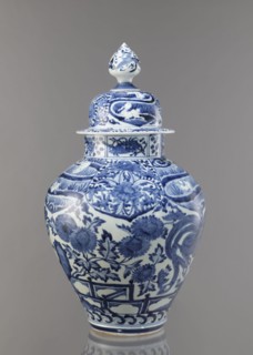 Vase with cover, unknown ceramist, Japanese, Edo period Genroku–Kyoho, ca. 1690–1730, Arita;