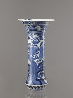 Vase, Japanese, Edo period 1603–1868, Genroku–Kyoho ca. 1690–1730, Arita; blue-and-white porcelain