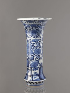 Vase, Japanese, Edo period 1603–1868, Genroku–Kyoho ca. 1690–1730. Blue-and-white porcelain from