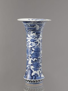 Vase, Japanese, Edo period 1603–1868, Genroku–Kyoho period ca. 1690–1730, blue-and-white porcelain