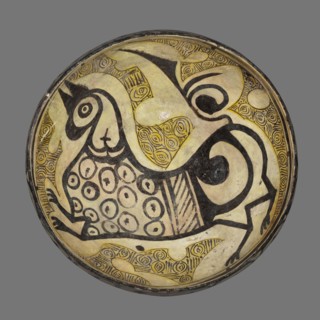 Bowl, Islamic art, Persian culture, ceramics, griffins, Persian ceramics, 10th century, Iran,