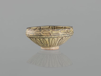 Bowl, 10th century, Nishapur, Iran; Persian Islamic ceramic vessel decorated with images of birds
