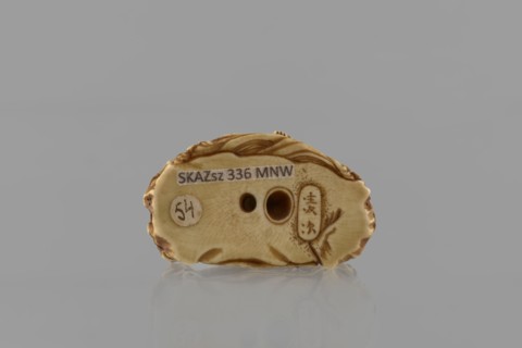 Netsuke in the shape of Daikoku and Ebisu, Ryôji fl. ca. 1886–1900? sculptor; Japanese, Meiji