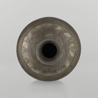 Bottle;, Early 20th century Middle East. Ceramic vessel, height 21.6 cm, width 10.5 cm. Neck
