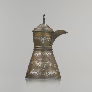 Coffee pot, gift; Arabic and Jewish cultural influences; beverages, coffee; cezve vessel;