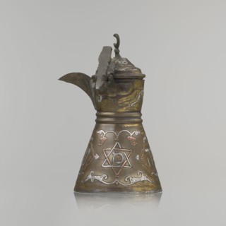 Coffee pot, gift; Arabic and Jewish cultural influences; beverages, coffee; cezve vessel;