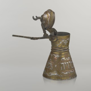 Coffee pot, gift; Arabic and Jewish cultural influences; beverage vessel cezve. Beginning of the