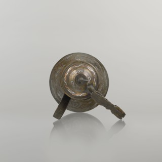 Coffee pot cezve, beginning of the 20th century, Palestine. Copper vessel, height 15.5 cm, width 15
