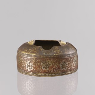 Ashtray; maker, early 1st half of the 20th century; North India. Applied art smoking accessory of