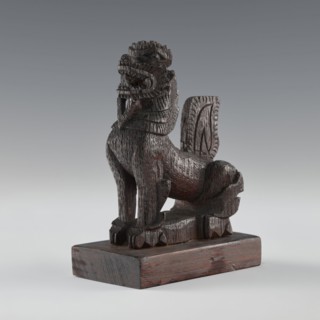 Lion, Indian/South Asian, 1st half of the 20th century, figurine, animals, claws, height 13.2 cm,
