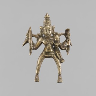 Four-Armed Divine Warrior Shiva as Khandoba?, Indian, Shaivism, Hinduism, 1st half of the 20th