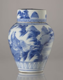 Storage vessel with lid, Zôshuntei Sanpo signed Zoshuntei Sampo zo, c. 1842–1878, Arita, Japan.