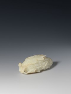 Paperweight - grapevine; maker, Chinese; Qing dynasty 1644–1911; pale green jade; writing