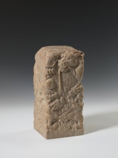 Seal stamp, Chinese, Qing dynasty 1644–1911, 18th–19th century. Sculpture seal stamp depicting a