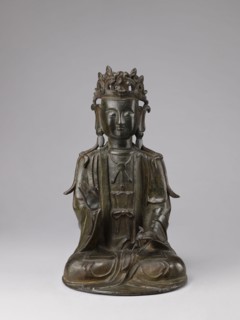 Guanyin;, Chinese; 17th century; China; sculpture, figurine; height 43.0 cm, width 23.0 cm; Chinese