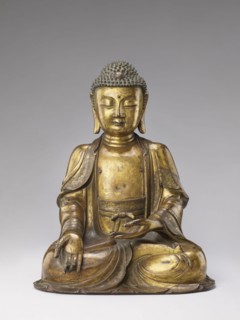 Shakyamuni Buddha, Chinese, Qing dynasty 1644–1911, 17th–18th century. Sculpture bronze or