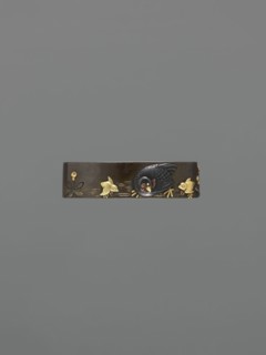 Metal collar ending a sword hilt fuchi, Suiyôdô, Toshimasa craftsman, Japanese, Edo 1603–1868, 19th