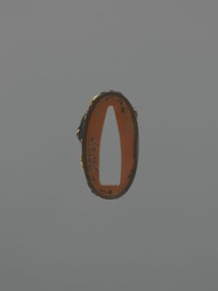 Metal collar ending a sword hilt fuchi, maker: Suiyôdô, Toshimasa craftsman;, noted; Japanese, Edo