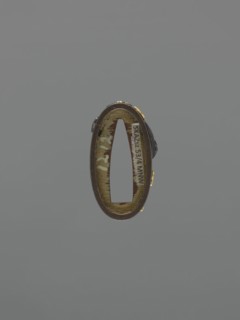 Metal collar ending a sword hilt fuchi, Suiyôdô, Toshimasa maker, Japanese, Edo period 1603–1868,