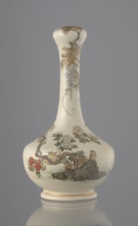 Vase, Yabu Meizan 1853–1934, c. 1900 Meiji 33, Japan, Osaka. Onion-shaped vase on a low ring foot
