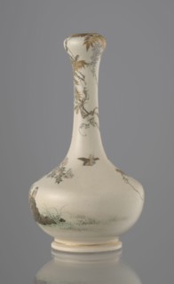 Vase, Yabu Meizan 1853–1934, c. 1900 Meiji 33, Japan, Osaka. Onion-shaped vase on a low ring foot
