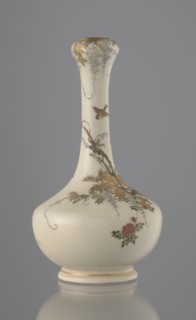 Vase, Yabu Meizan 1853–1934, c. 1900 Meiji 33, Japan, Osaka. Onion-shaped vase on a low ring foot